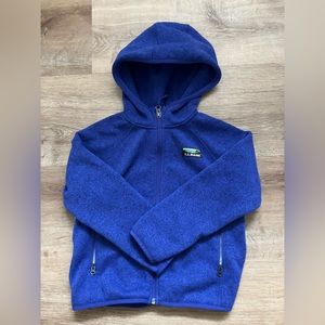 Size 5-6 LL Bean fleece jacket with hoodie